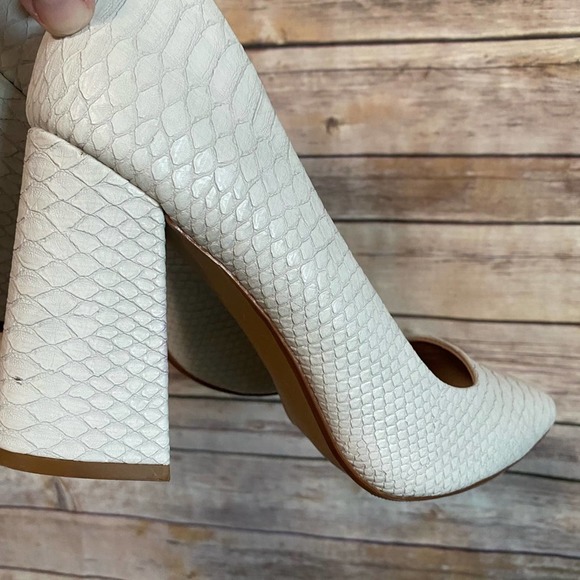 Kaari Blue Patricia Flared Heel Pump in White Snake - Picture 4 of 8